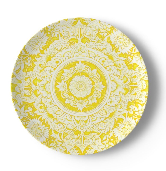 Astorbourne Medallion Yellow Floral Bone China