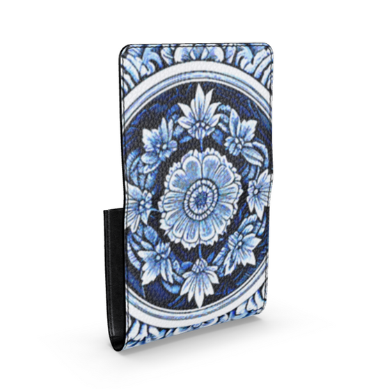 Astorbourne Medallion Blue Foldover Wallet