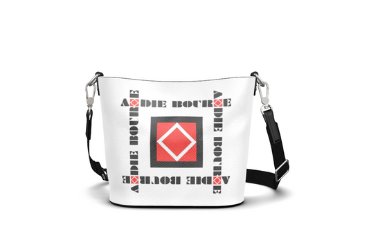 Andie Bourne Ultra Limited Edition Signature White Nappa Leather Bucket Tote