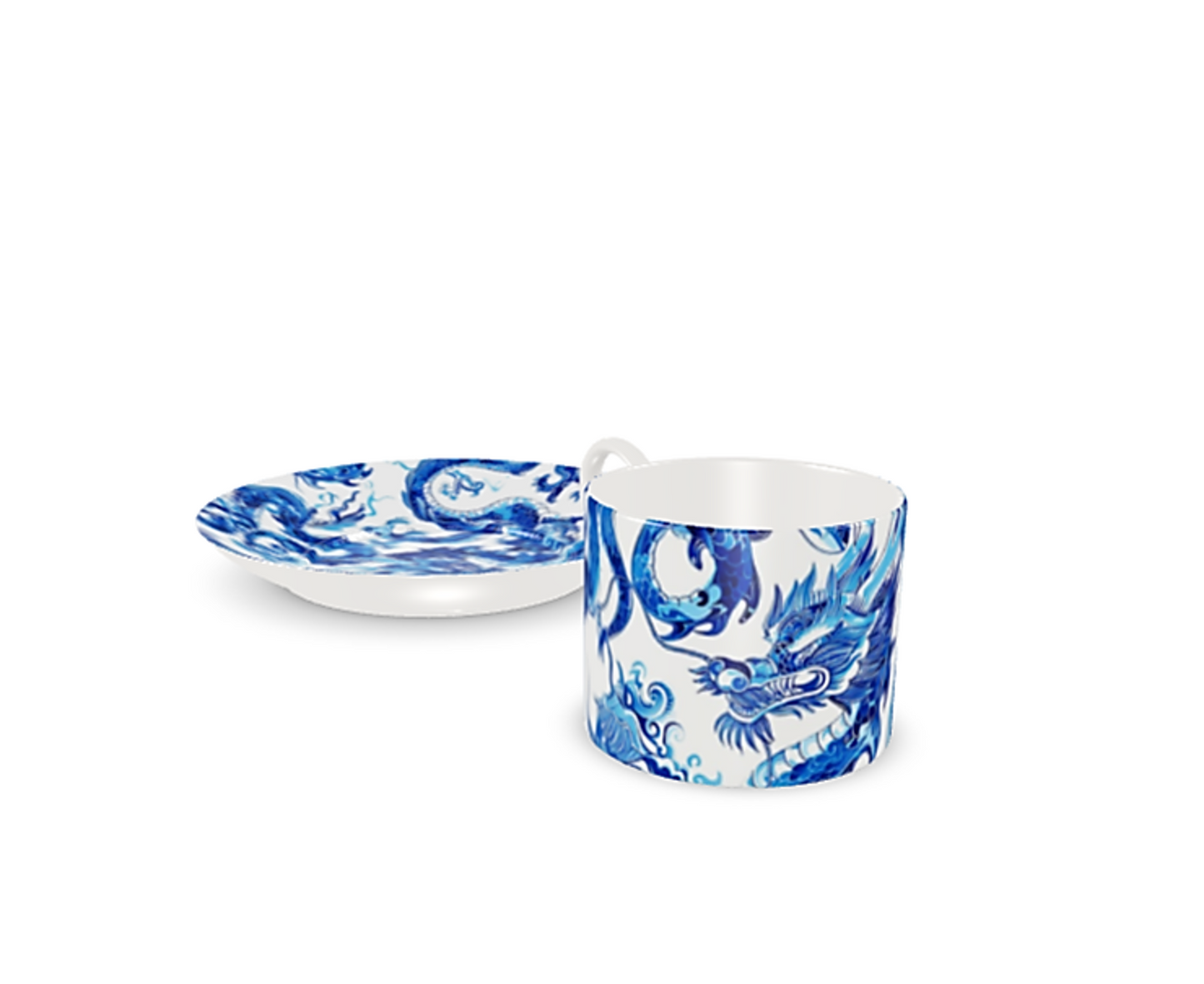 Swansey Dragon Blue Bone China